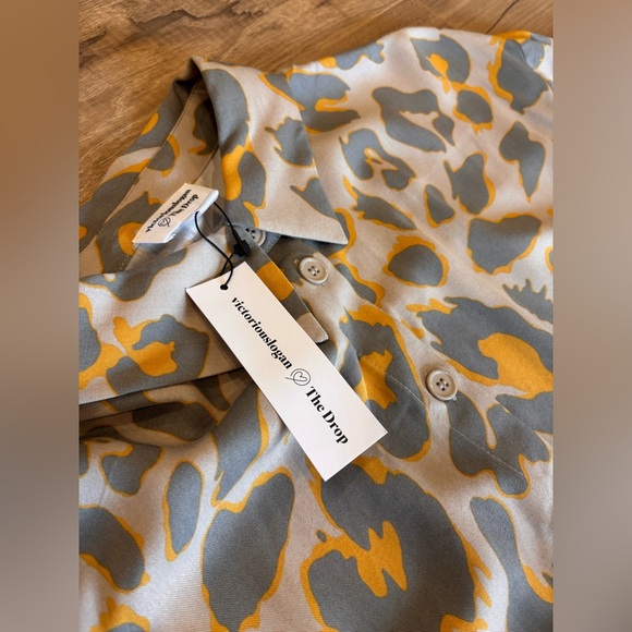 The Drop @VictoriousLogan Cheetah Print Maxi Dress Vetiver Irish Cream NWT Small - Picture 8 of 9